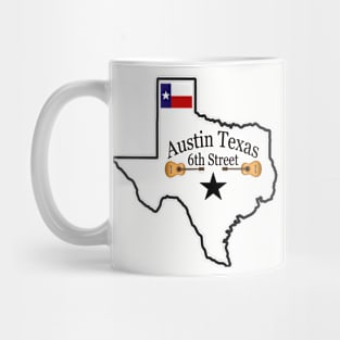 6th Street Austin Texas T-Shirt Mug